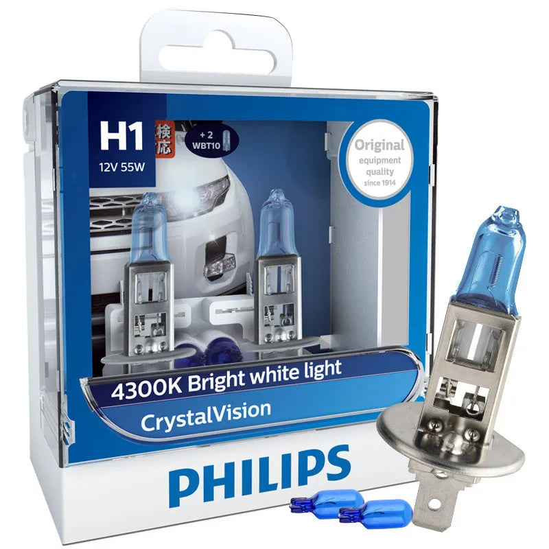Philips Diamond Vision H4 5000K Luz Branca Diamante Par Carro